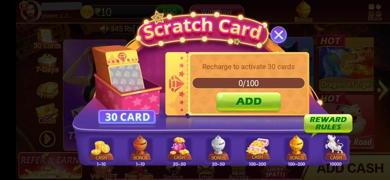 Teen Patti Master Scratch Card Promotion